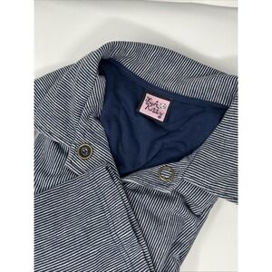 LA Kitty Striped Front Belted Jacket French Girl Nautical Coastal Chic Size L